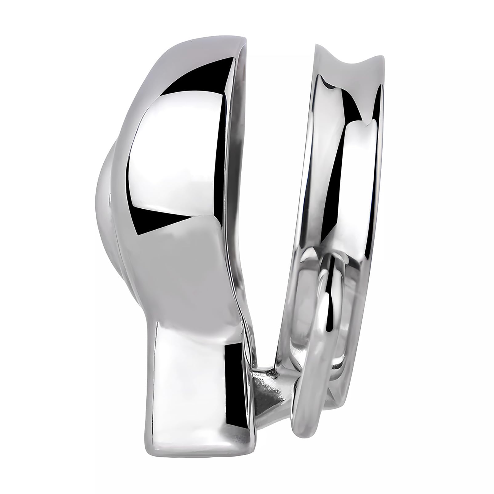 SeLgurFos Jaula de Castidad Invertida Imitación Mujer Vagina Sissy Cock Cage BDSM Juguete Sexual Cinturón de Castidad Hombres Jaula de Pene de Acero Inoxidable con Cinturón de Cuero (45mm)