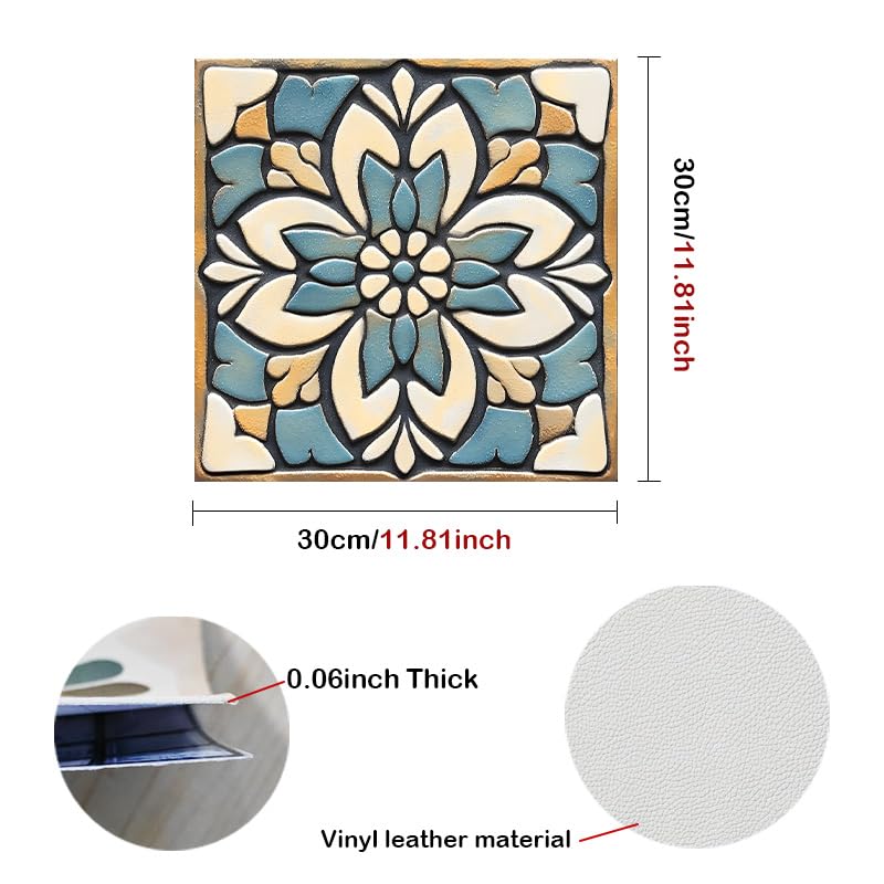 Image of Nuxovilar Peel and Stick Vinyl Floor Tiles, 12x12 Inch