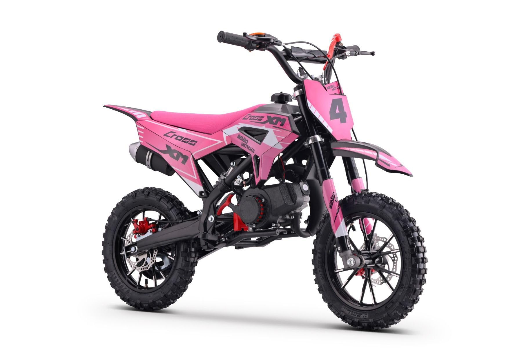 Motocross per giovani piloti Beneo Motors CROSS XM Rosa - 50cc Dirtbike Dirt Bike CrossBike CrossBike DirtBike Borsa 50cc Pitbike PocketBike Motocross Motocross Moto Motorbike