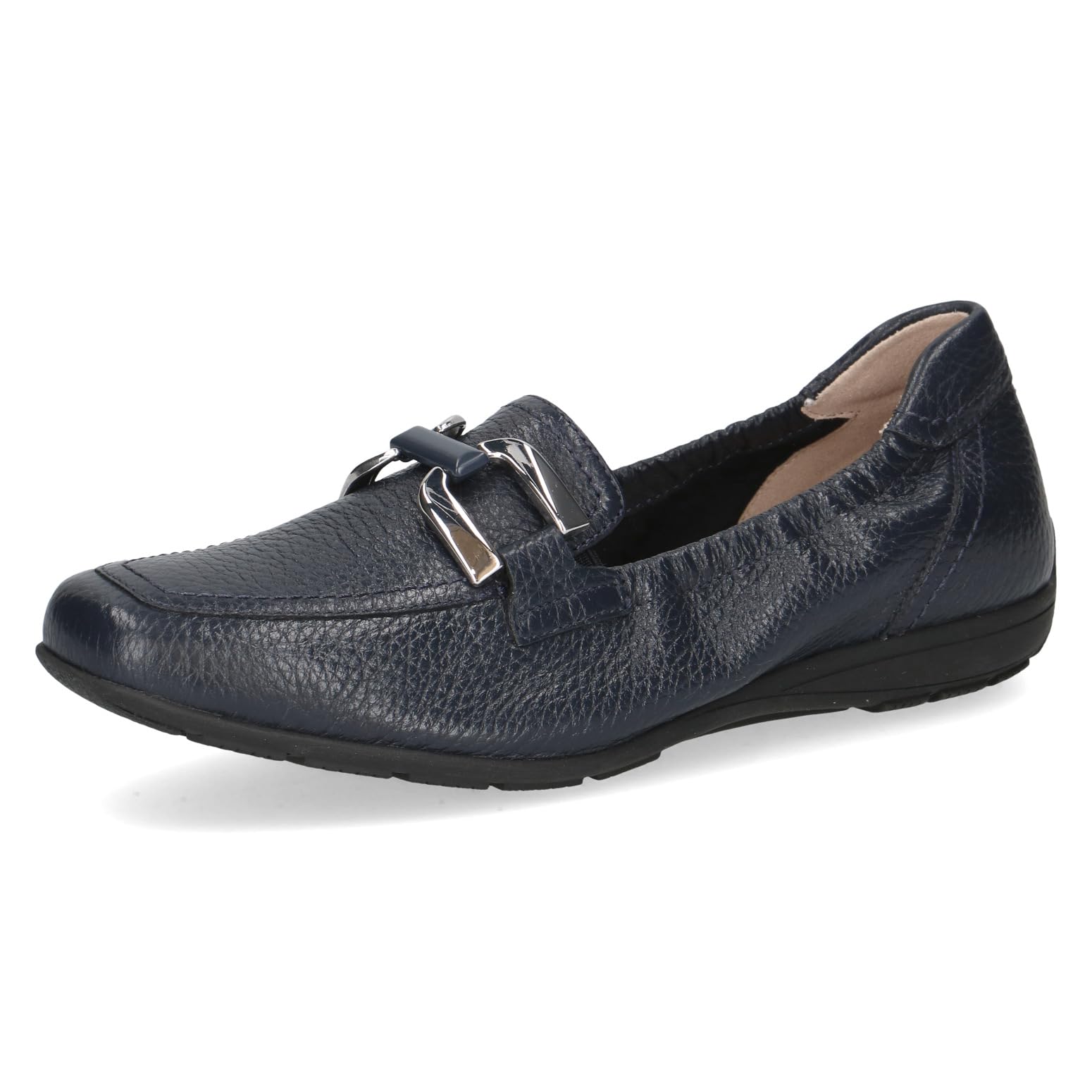 CAPRICE Women’s Leather Slip-ons, Blue (Ocean Deer), 6.5 UK