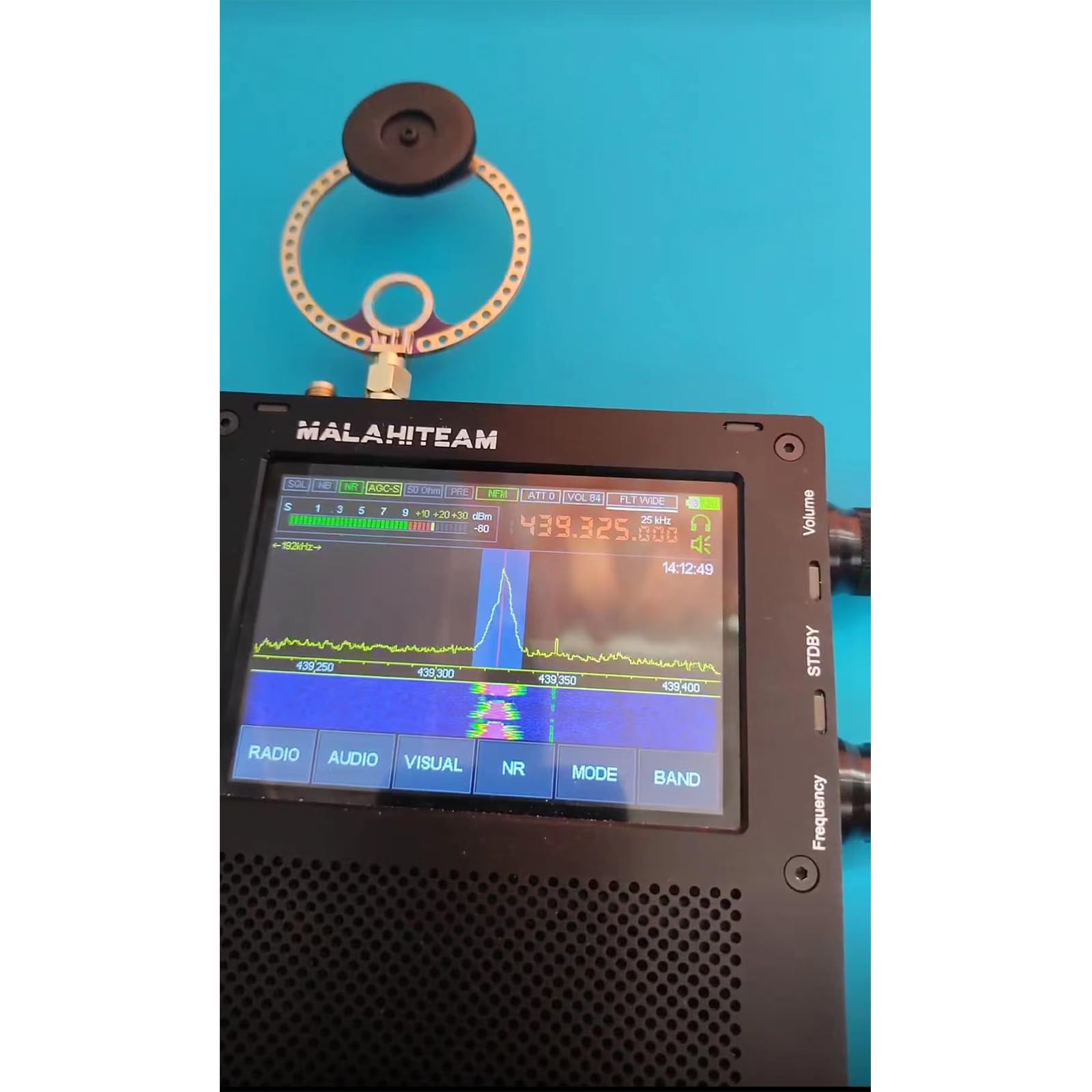 2 pz ciambella VHF UHF FM 400M-470MHz 80M-150MHz Mini Loop Antenna per ricevitore radio HFDY Malachite DSP DSP2