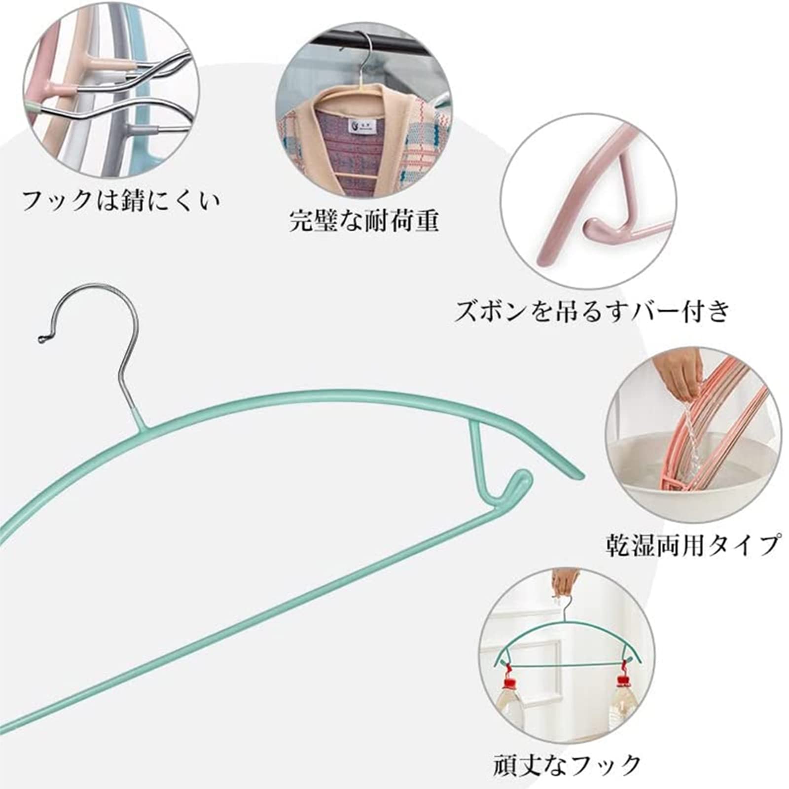 Amazon.co.jp: 【年間売上500万本突破】MIGABER ハンガー すべらない