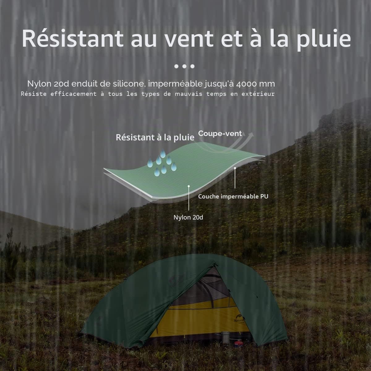 Naturehike Star-River Tente de Randonnée d’étanche Professionnel Double Couche Ultralégère pour 2 Personnes de Camping Imperméable