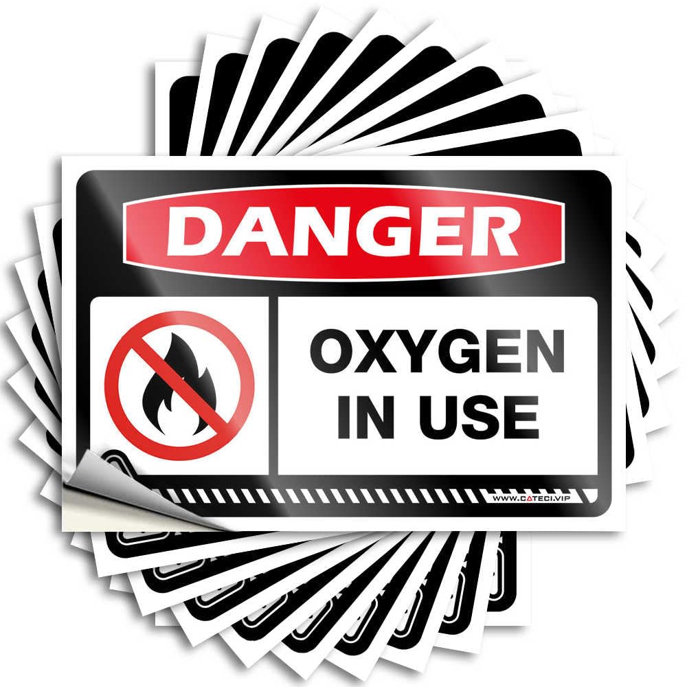 Tattoo Camper Decor Custom Stickers, Water Waterproof Danger Oxygen in Use for Hydro Flask | Good Vinyl Decals for Billiards Holiday Gift(8X12CM)