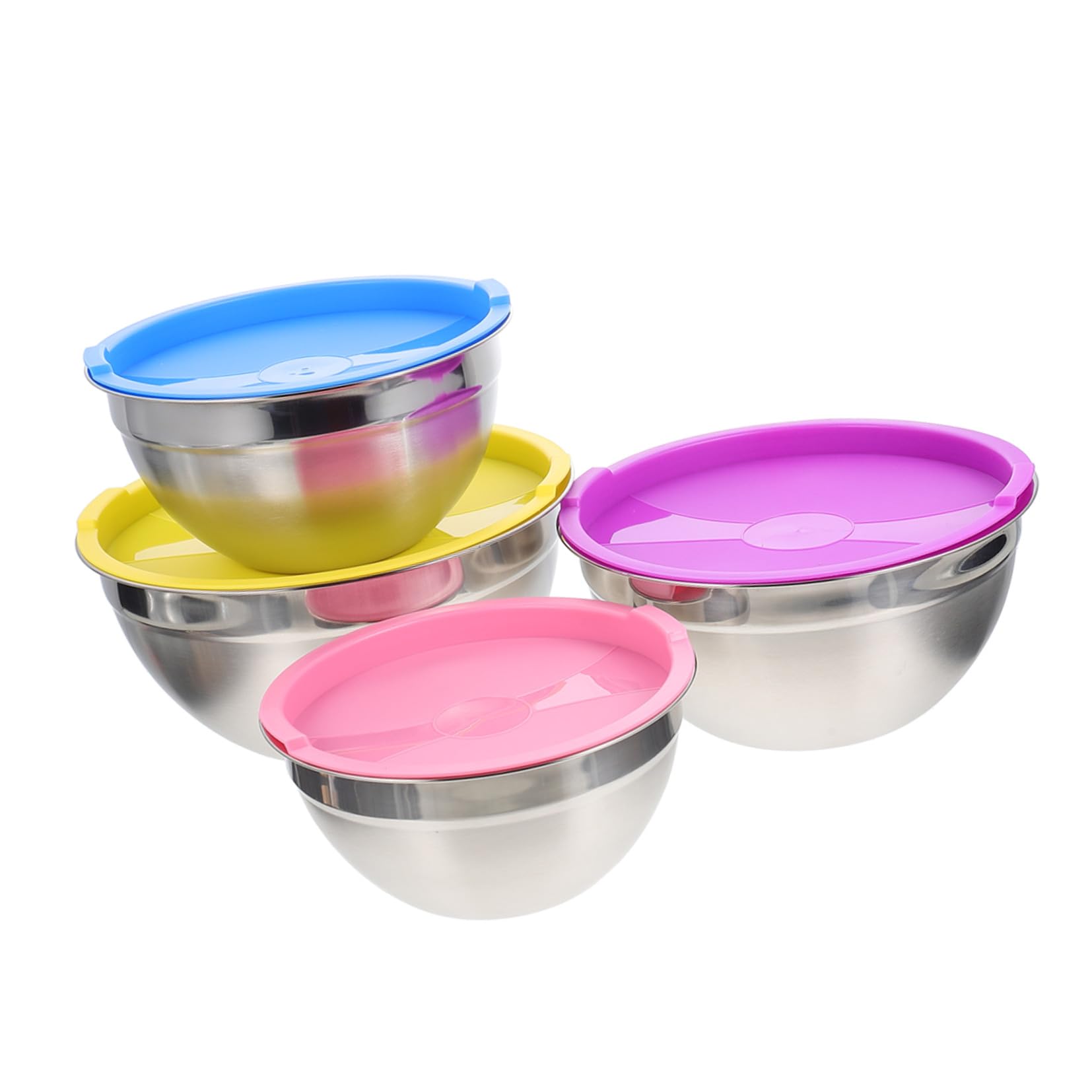 Saladier Cuisine en Acier Inoxydable 4 Pièces pour Mélange