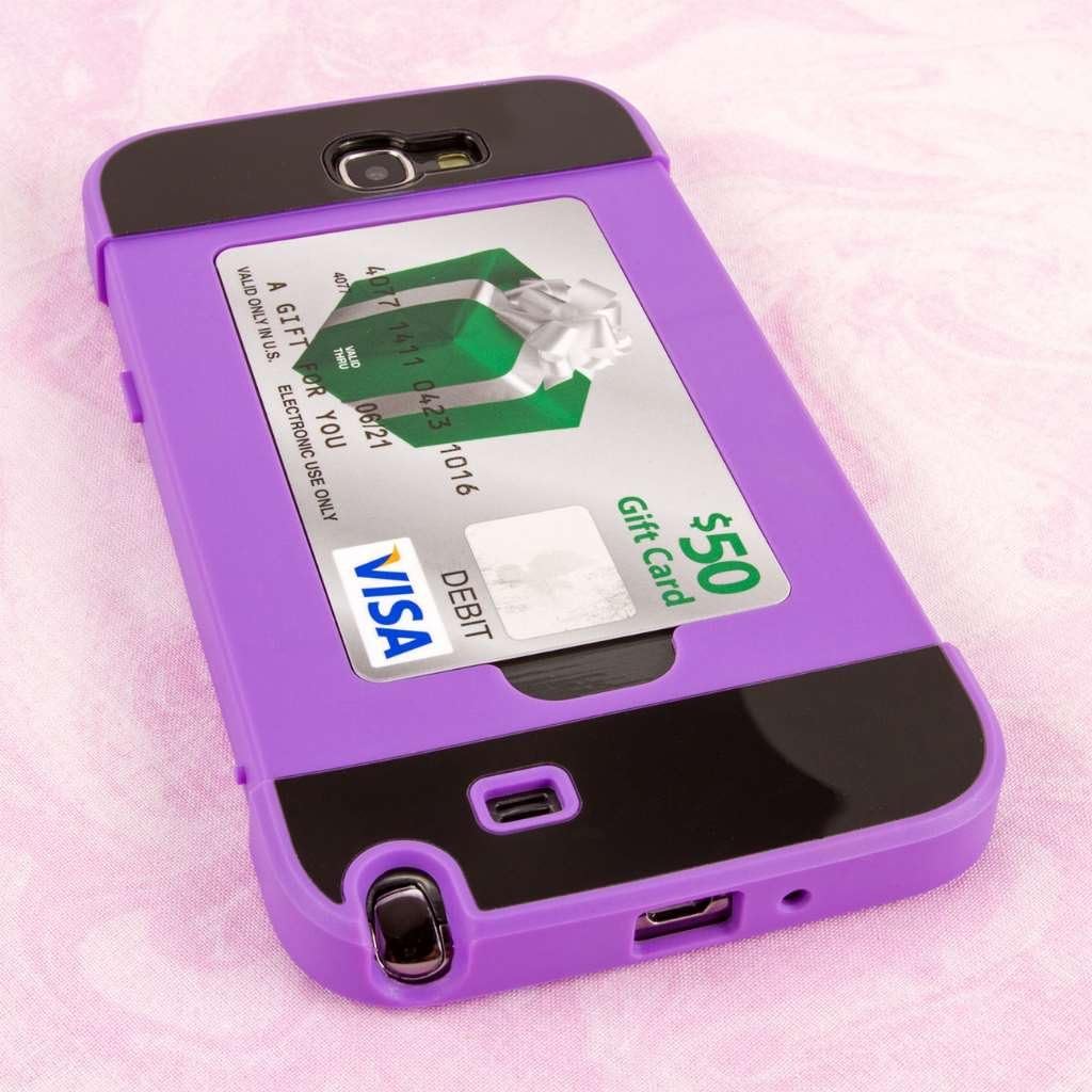 MPERO Fusion Fit Series Protective Case for Samsung Galaxy Note 2 - Purple/Blue/Coral