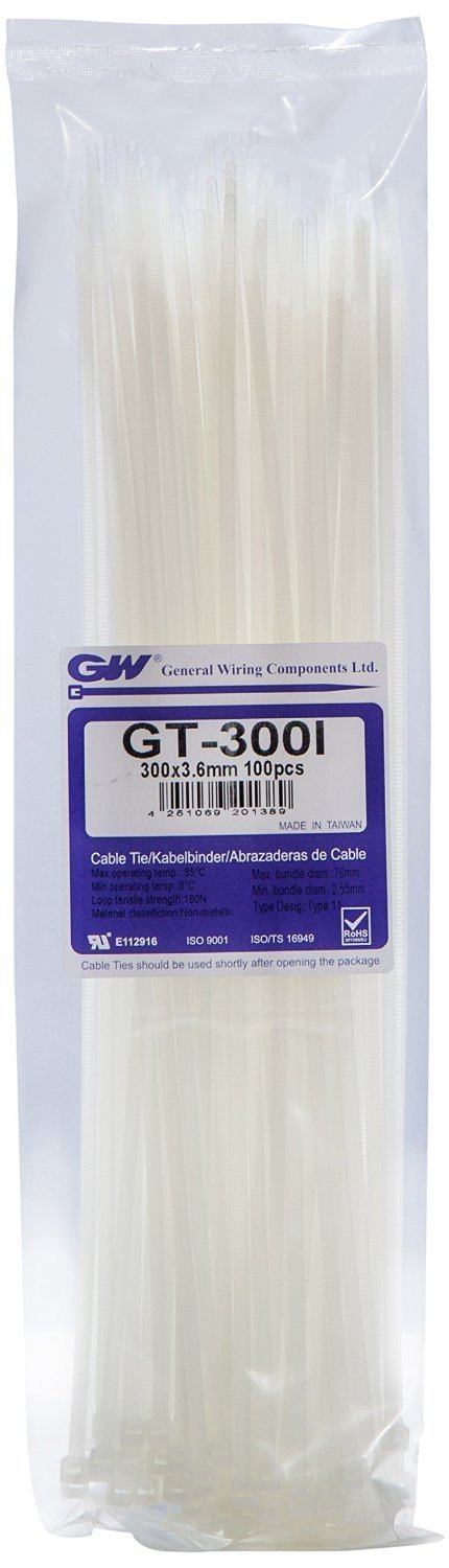 GW Wiring ProductsCable Tie 303 x 3,6 mm, Natural, 100 pcs, GT-300IC