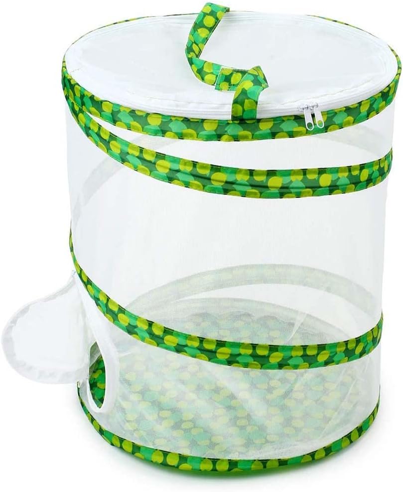 Butterfly and Insect Garden Habitat Mesh Cage Collapsible Design, Bug Terrarium Pop Up 12 x 14 Tall