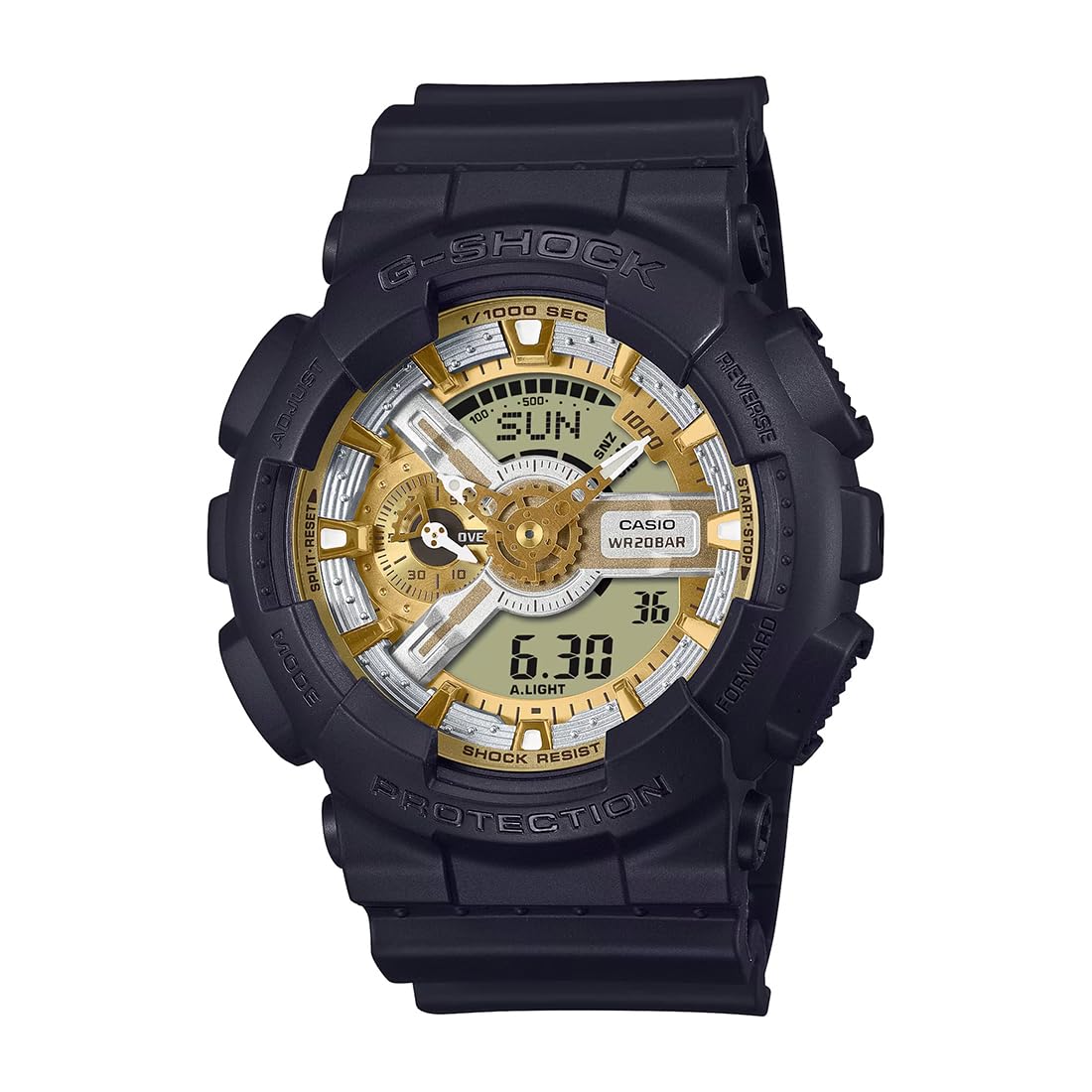 Casio G-Shock GA-110CD-1A9DR Gold Analog-Digital Dial Black Resin Strap Mens Watch Shock and 200M Water Resistant G1520 (B0CY2FWFPW) Amazon Price History, Amazon Price Tracker
