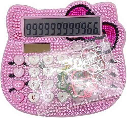 Calculadora de escritorio linda Calculadora de oficina de dibujos animados Calculadoras de diamantes de imitación de belleza Pantalla grande Las disponible en Yaxa Guatemala