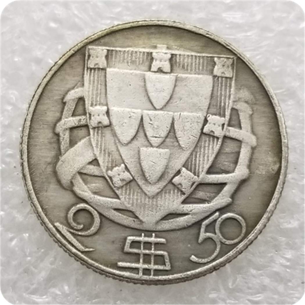 Pièce Commémorative Ancien Voilier Portugal – Laiton Plaqué Argent – Cadeau Fait Main Pour Papa Ou Collectionneur
