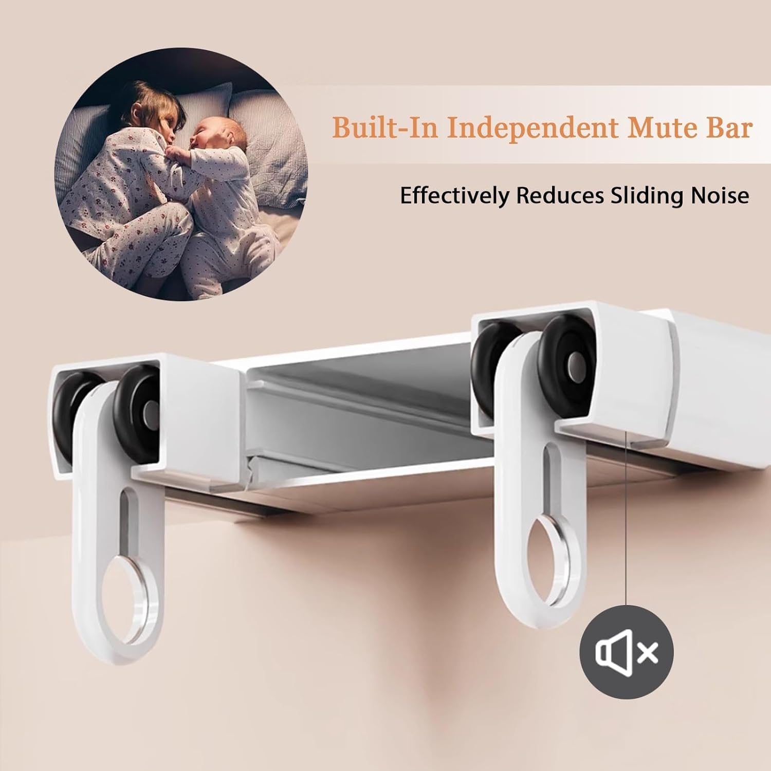 Silencioso Riel de Cortina de 2 vías de Panel Aluminio, Pesado Barra Cortinas, Riel para Cortinas Doble Montaje en Techo para Separadores/Inicio de Ambientes,Blanca,2.9m/9.5ft