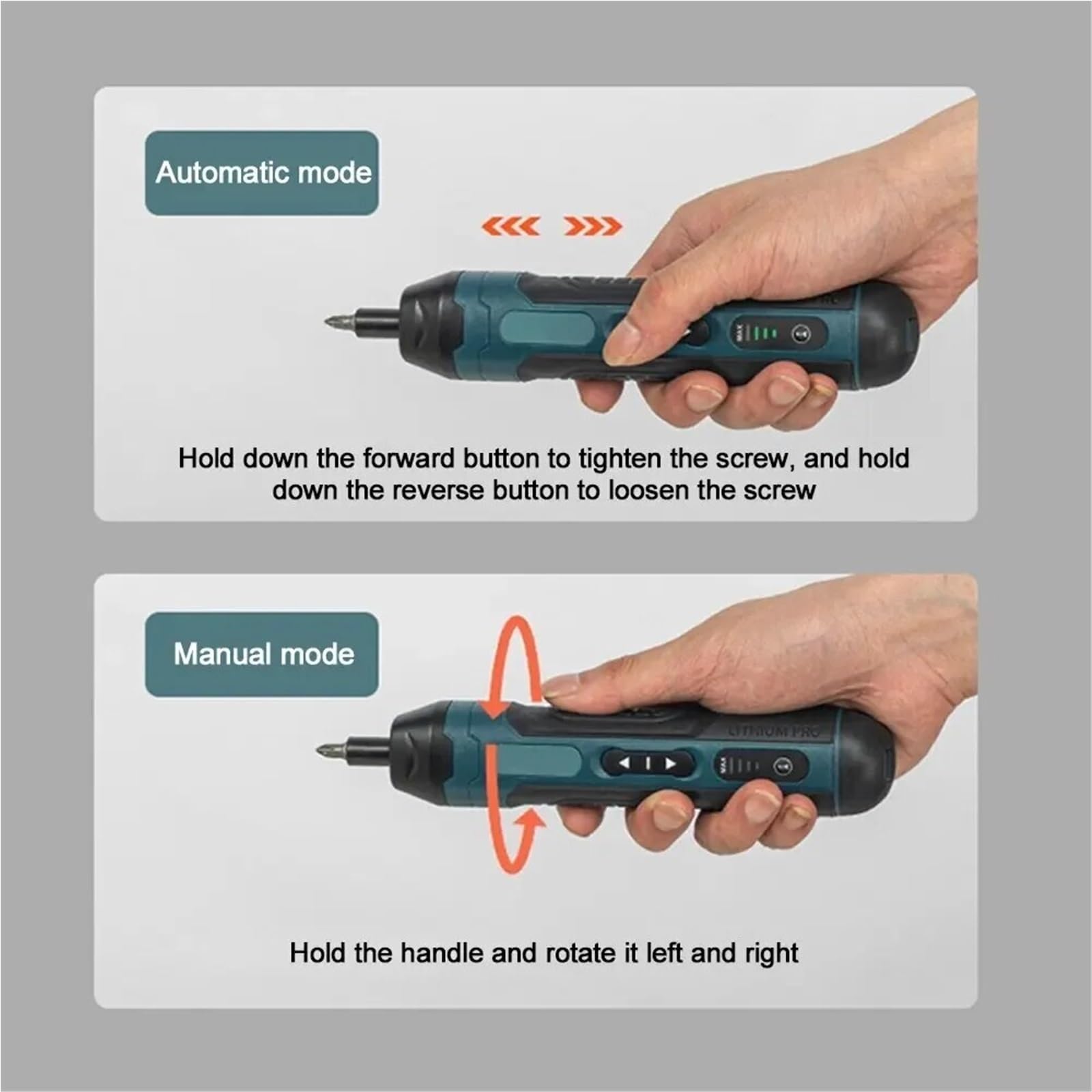 Destornillador, Mini Destornillador Eléctrico Inalámbrico Recargable, Taladro De Ajuste, Herramientas Reparación Torsión Y Desmontaje Multifunción,para reparaciones del hogar, bricolaje(2PCs)