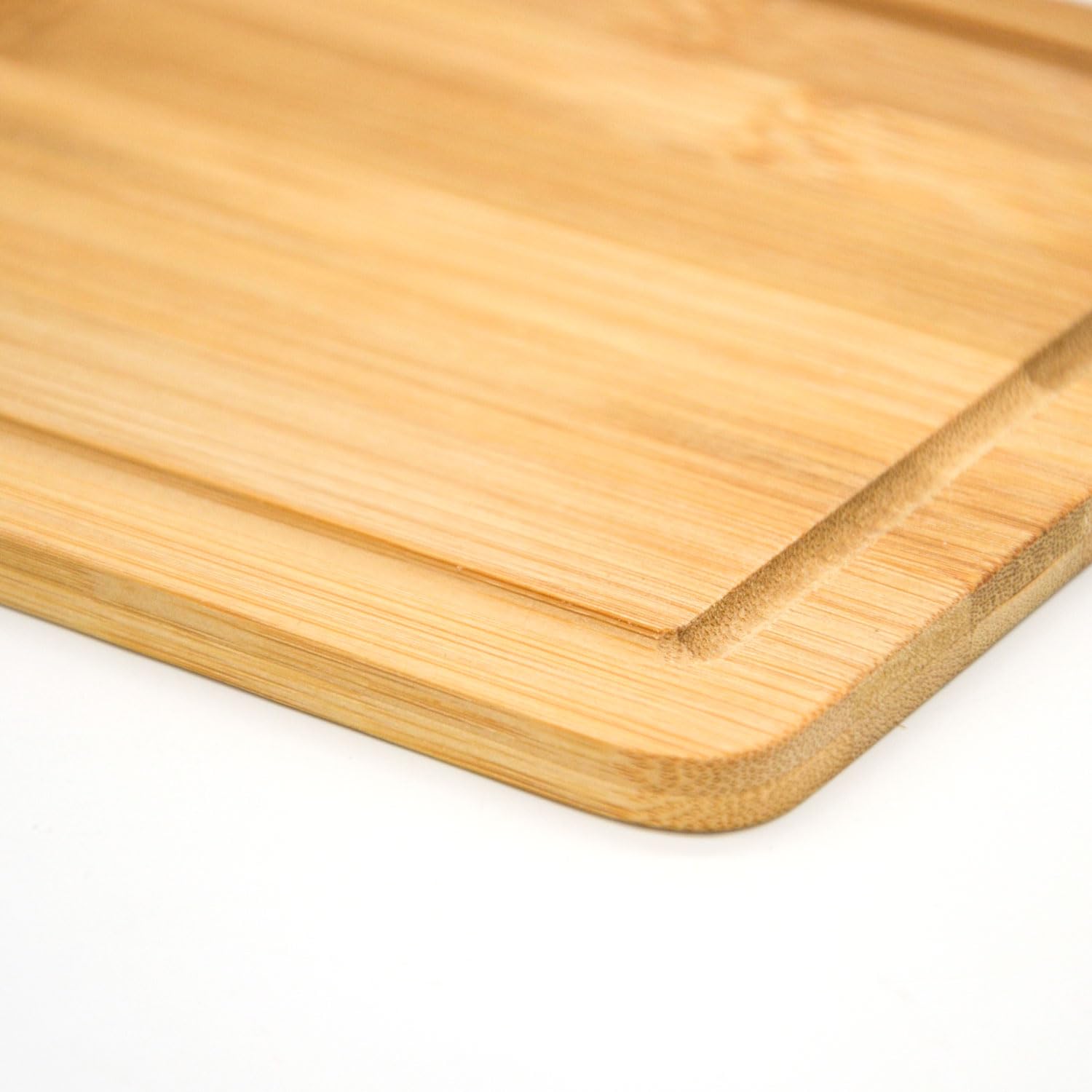 DuneDesign Zestaw 6 szt.: Bambusowa deska śniadaniowa - zestaw desek do krojenia 22 x 15 - drewniane deski do serwowania - zestaw mini desek do krojenia - małe deski do krojenia - drewniana deska do