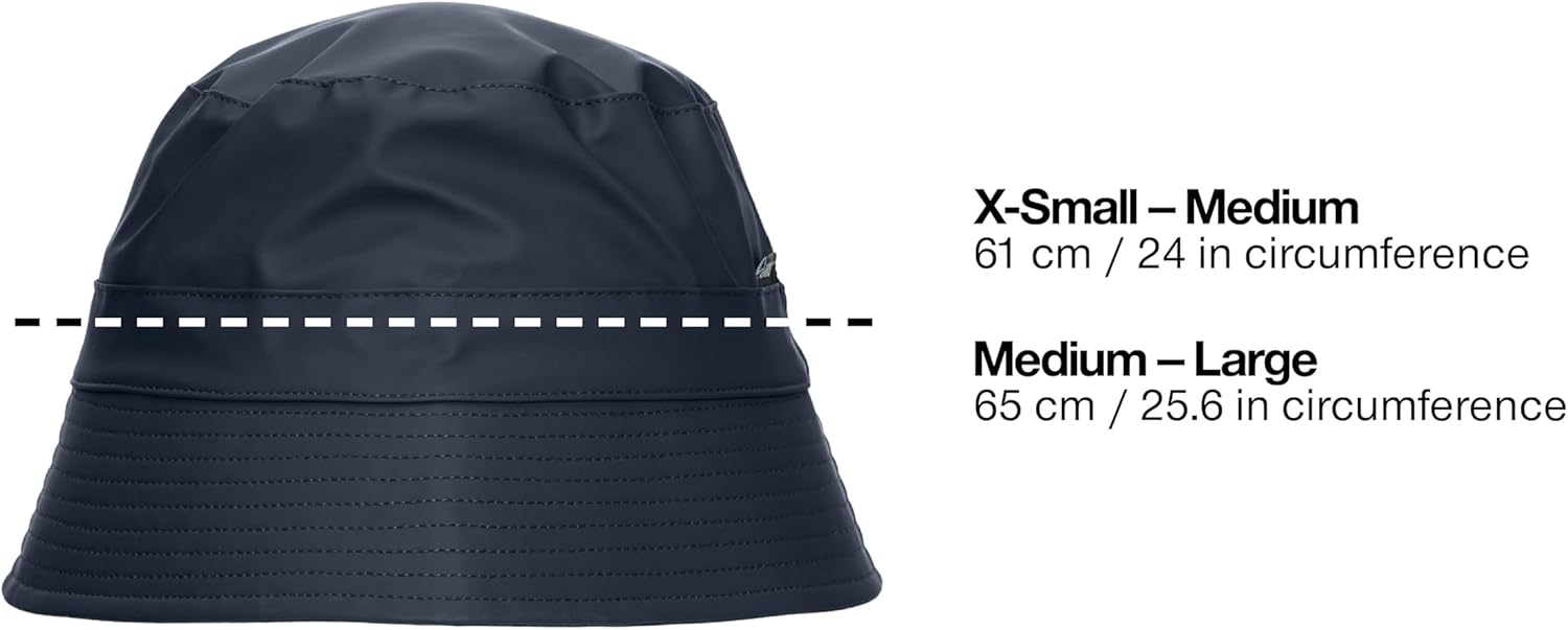 RAINS Bucket Hat – Navy Waterproof and Windproof Lightweight Unisex Hat for Men and Women - for Travel and Outdoor Use - 2 Year Warranty