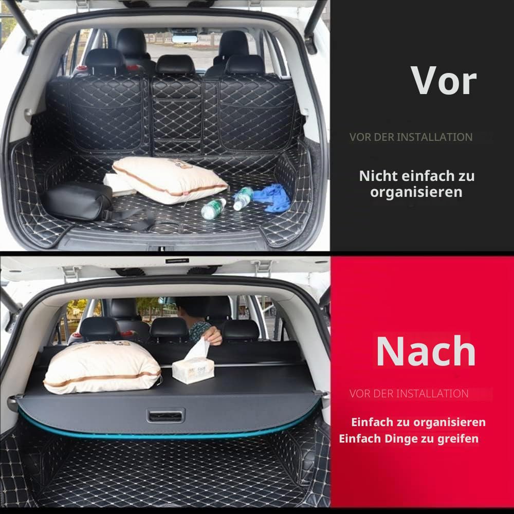 Auto Einziehbarer Laderaumabdeckung Kofferraum für Tesla Model Y Juniper 2026, Rollo für den Kofferraum Sonnenschutz Kofferraumabdeckung
