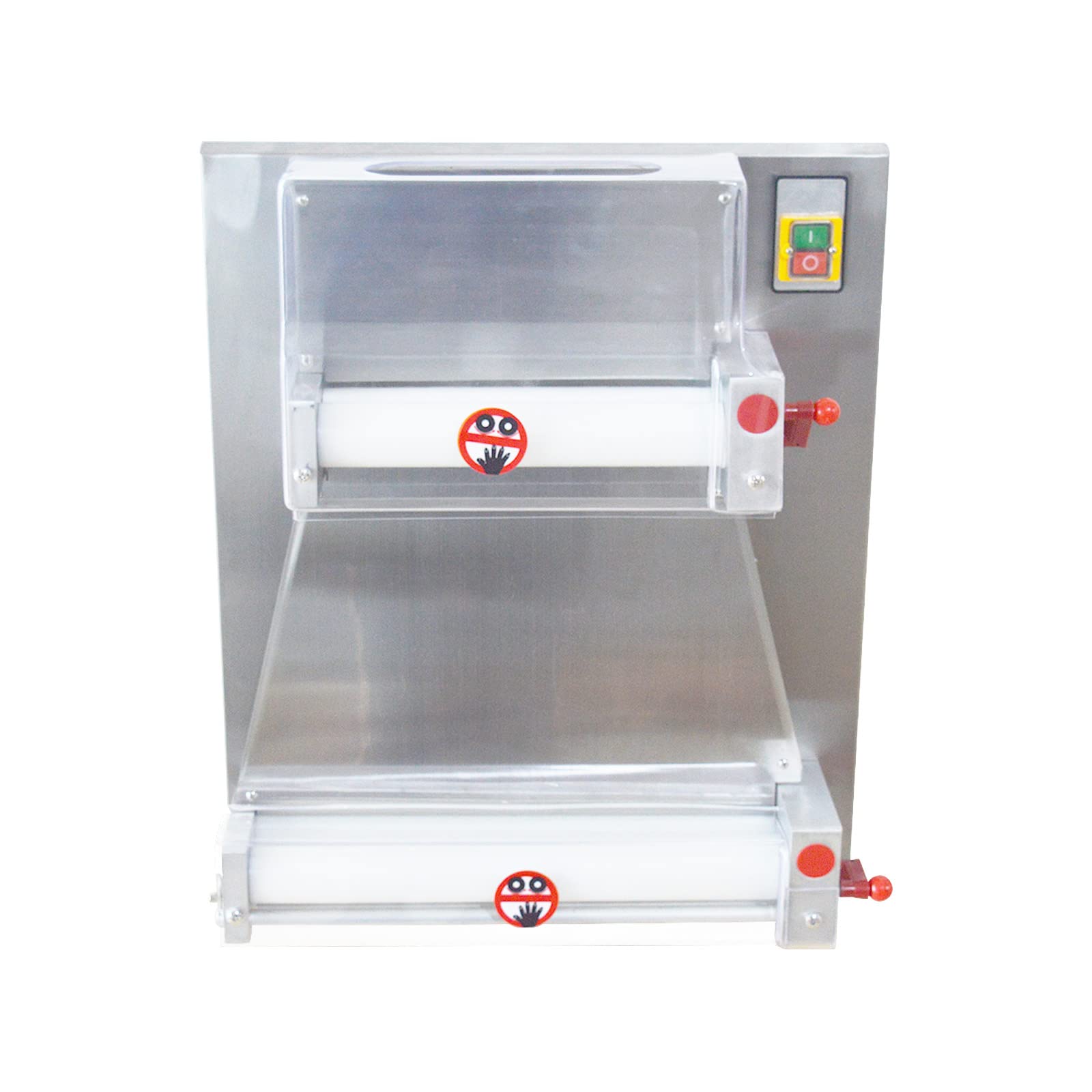 HQHAOTWU Commercial Pizza Dough Roller Sheeter, 15.7in Electric Pizza Dough Roller, 370W Stainless Steel Pastry Press Making Machine