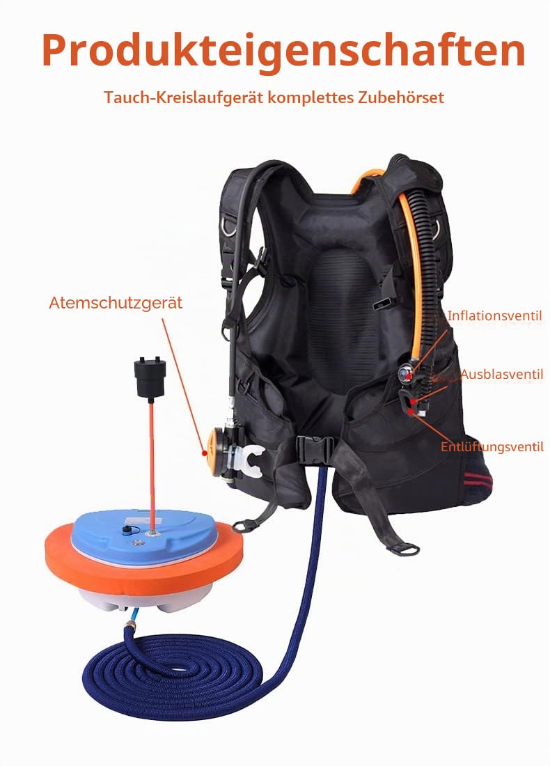 BCD Tarierjacket , Tauchset mit BCD-Jacke, 2. Stufe kompakt, Oktopus und Filter, Tarierjacket für Unisex