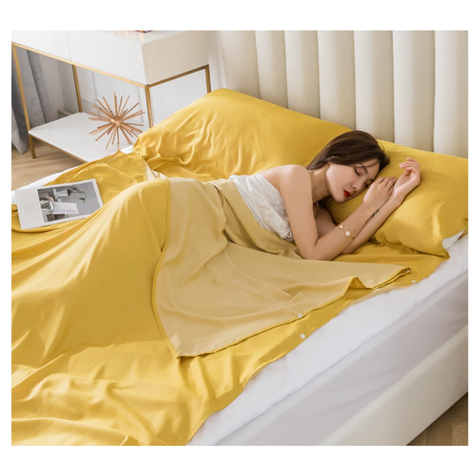 Sacchi a pelo Comodo Sacco A Pelo In Tessuto Tencel, La Fodera Del Sacco A Pelo Portatile È Super Leggera E Traspirante, Per La Biancheria Da Letto Dell'hotel Da Campeggio All'aperto, 5 Taglie (Size