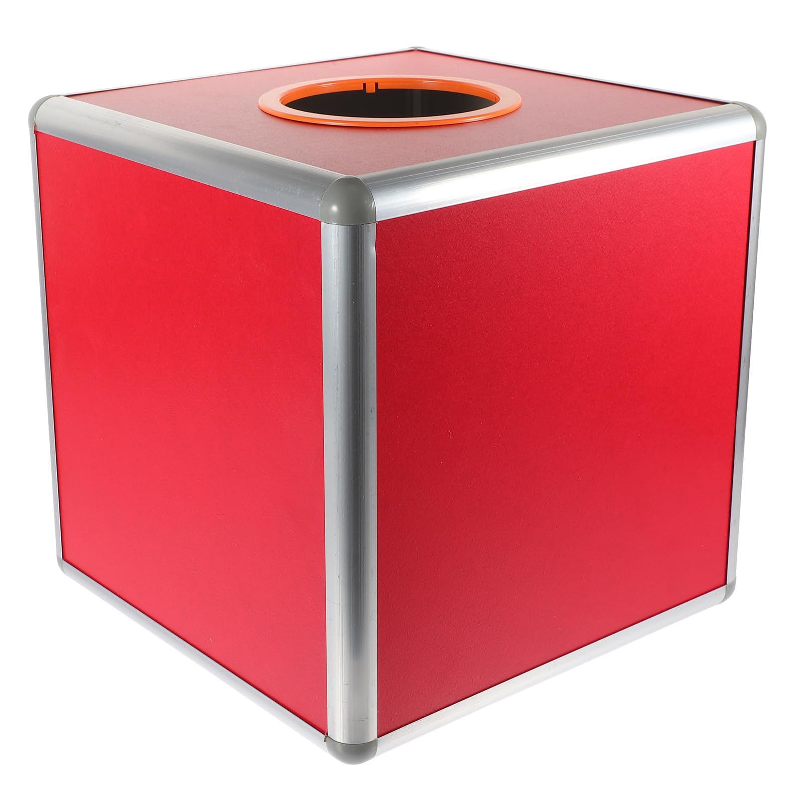 PRETYZOOM Rote Losbox aus Aluminiumlegierung Multifunktionale Spielkiste mit Klassischem Design Quadratische Ticketschalter für Geburtstagsparty und Verlosung Zufällige Farbe