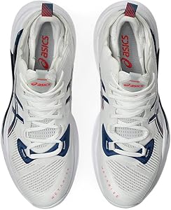 ASICS Men's METARISE 2 Volleyball Shoes, White/Mako Blue, 8.5