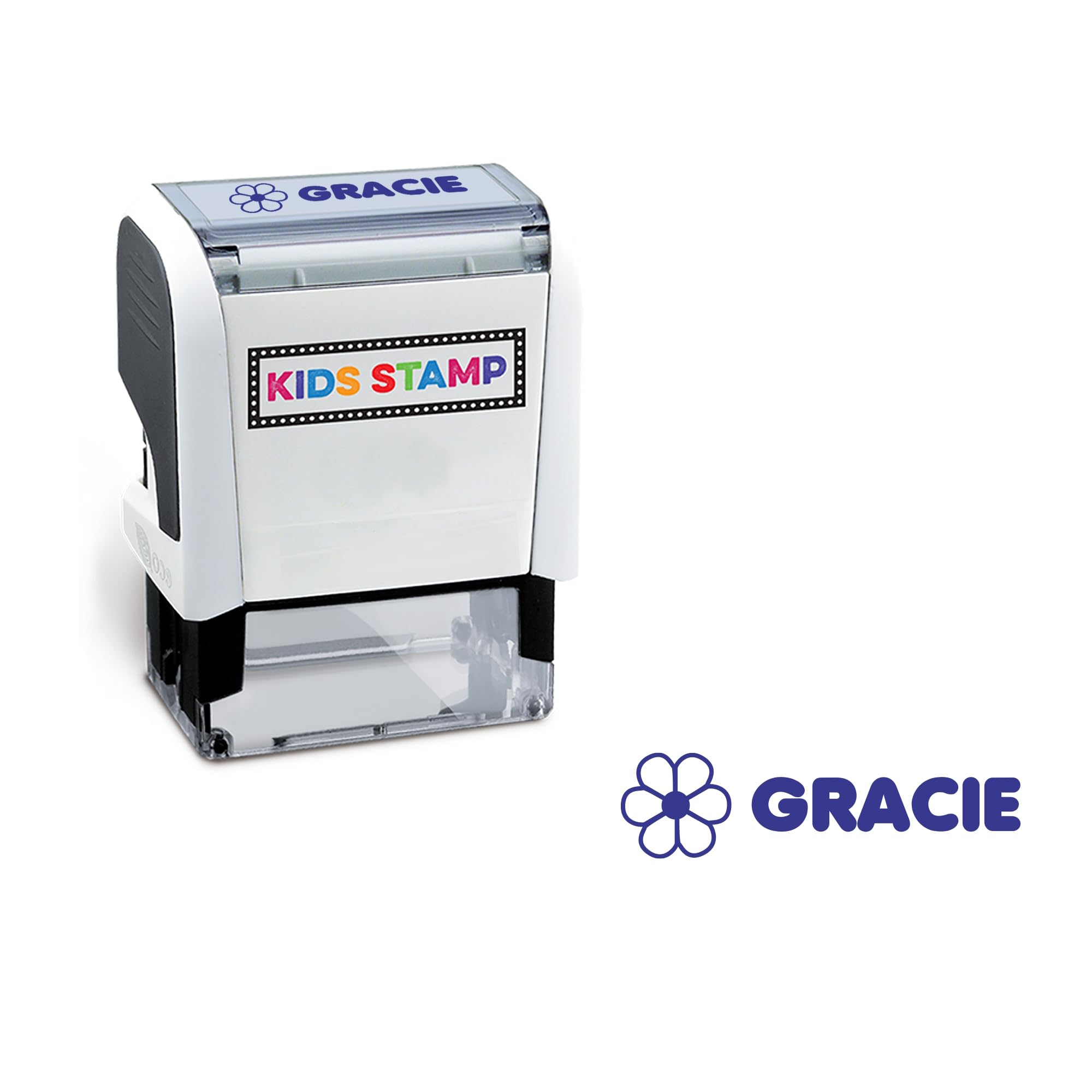 Infusion Kids Stamp Self-Inking Name Stamp - Choose from 17 Vibrant Ink Colors