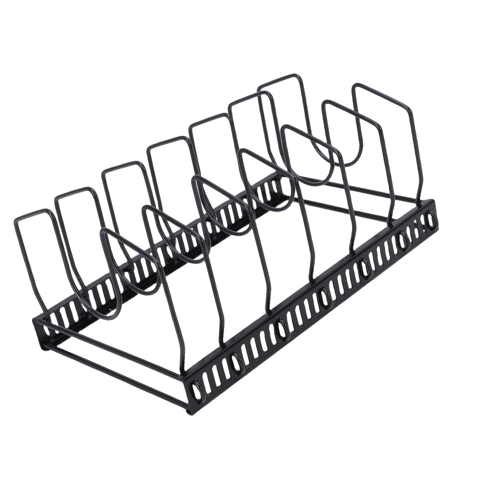 Wakects Organizzatore per Pentole, Portaoggetti Regolabile in Metallo per Pentole e Padelle con 7 Divisori, Soluzione Salvaspazio per per 11,4 X 7,5 X 5,1 Pollici (BLACK)