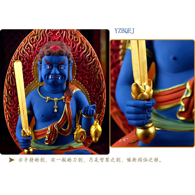 Amazon｜仏像【明王】不動明王座像 (ふどうみょうおう) 陶器製 (高さ