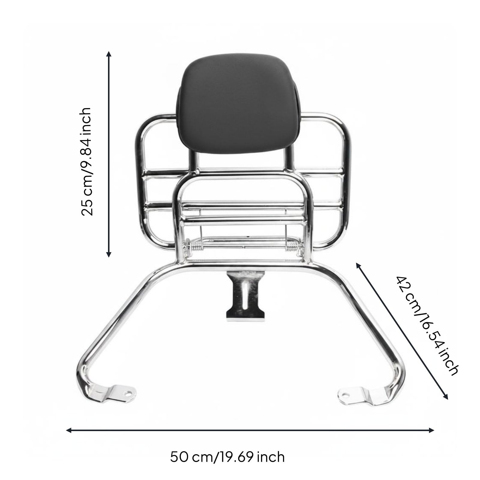 Portapacchi Luggage Rack Posteriore Pieghevole Bagagli Capacità di Carico Aumentata Funzionale E Elegante Metallo