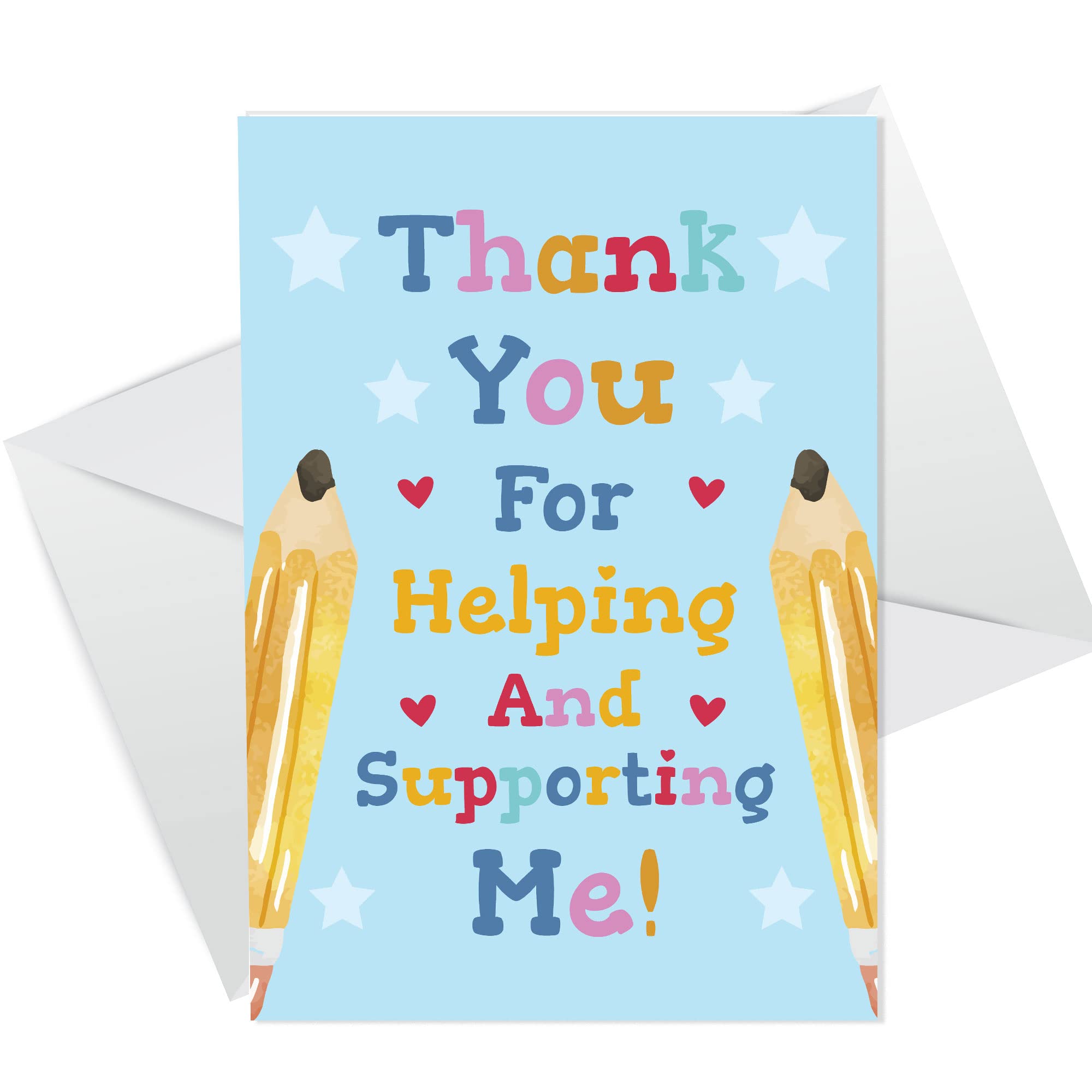 RED OCEAN Thank You Teacher Card From Children Appreciation Card Teaching Assistant Nursery Teacher Card Gifts