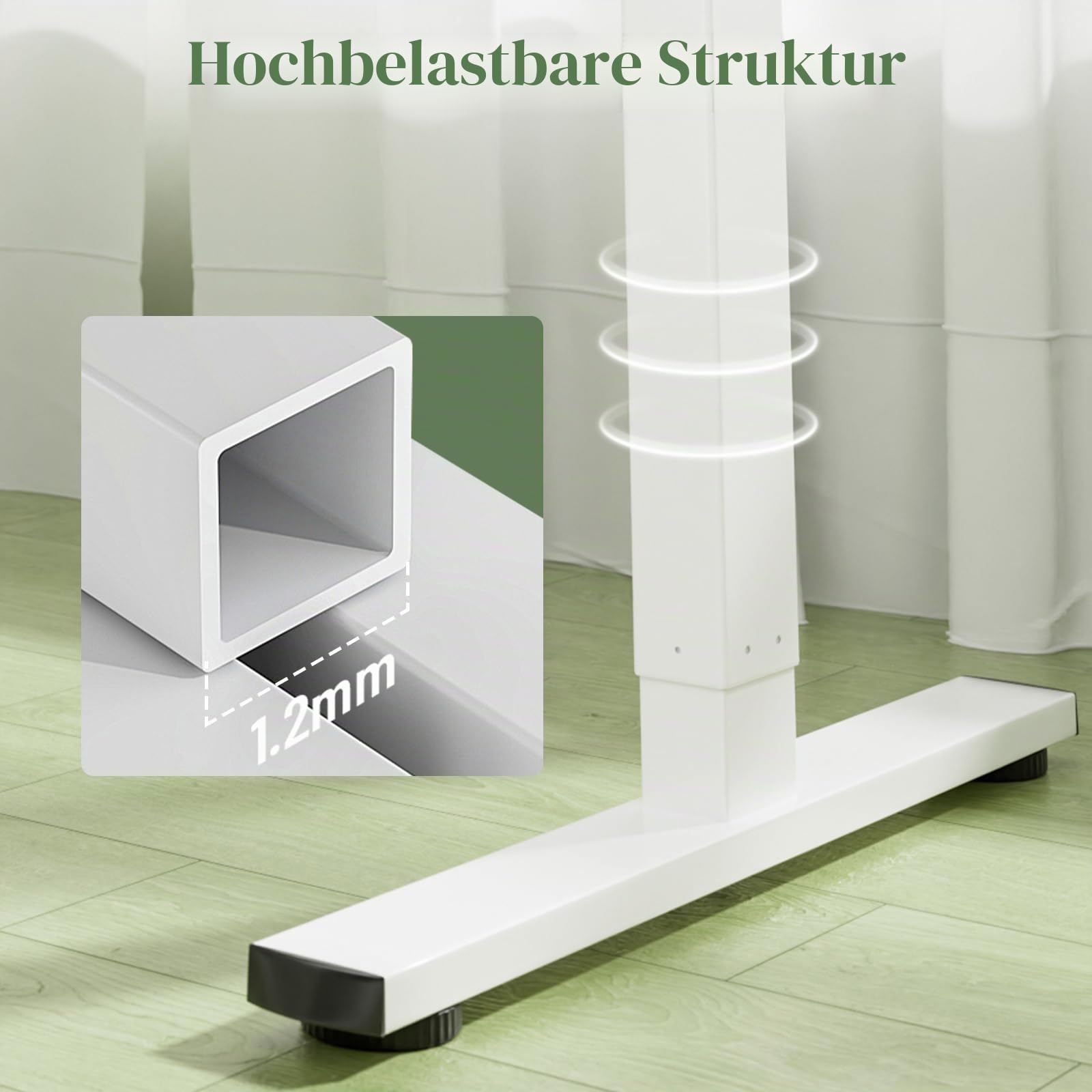 buybyroom Höhenverstellbarer Schreibtisch Gestell | Elektrischer Schreibtisch Gestell mit Funktions-memory für Homeoffice (Ohne Tischplatte)