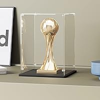 Vista 11 de Vitrina de acrílico Cubo de 15 x 8 x 8 pulgadas, caja de exhibición de acrílico de 0.118 in de grosor con base de madera negra, escaparate