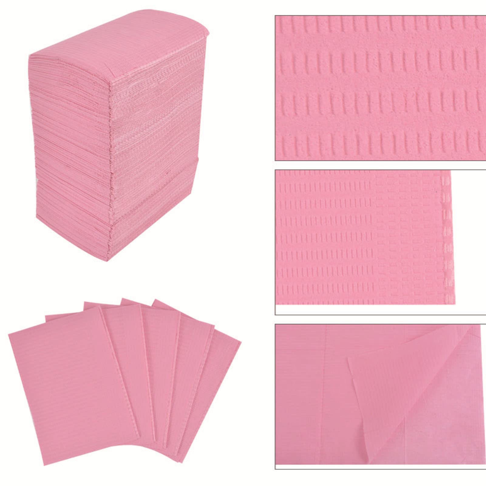 Cocoarm Tovaglia Usa e Getta in Tessuto per Tatuaggi, 125 Pezzi, 17,1 X 12,8 Pollici, con Struttura Spessa e Buon Assorbimento, per Tatuatori e Appassionati (PINK)