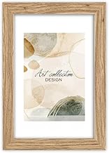 Abio Bilderrahmen Fotorahmen Frame Posterrahmen für Fotos Bilder Poster Rustikal Vintage Boho Retro (Holz MDF, Eiche, 29,7x42 cm DIN A3)