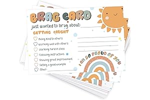 Boho Sunshine Brag Card for Students Positive Behavior Management, Teacher Notes Home, 50PCS