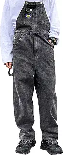 [TIDEWORD] メンズ レディース デニムサロペット オーバーオール オールインワン つなぎジーンズ ストリート ポケット付き 大きいサイズ カジュアル ゆったり 体型カバー 作業着 男女兼用 YC01 S-2XL ブルー ブラック グレー 水色