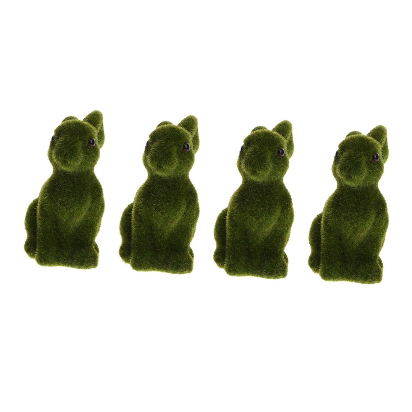 Alipis Set 4 Pezzi Coniglietto Pasquale in Plastico Muschio Artificiale Verde, Decorazioni Pasquali Leggere e Portatili per Casa e Tavola