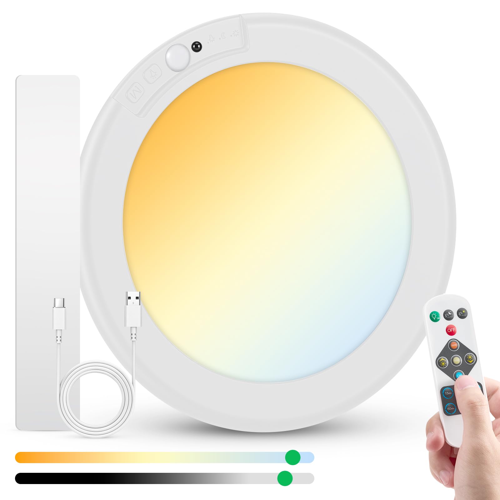 Photo 1 of Bojim Wireless Waterproof Shower Light Magnetic Motion Sensor Ceiling Light