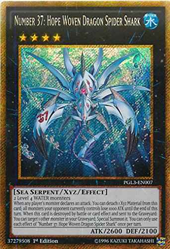 number 85 yugioh - YU-GI-OH! - Number 37: Hope Woven Dragon Spider Shark (PGL3-EN007) - Premium Gold: Infinite Gold - 1st Edition - Gold Secret Rare