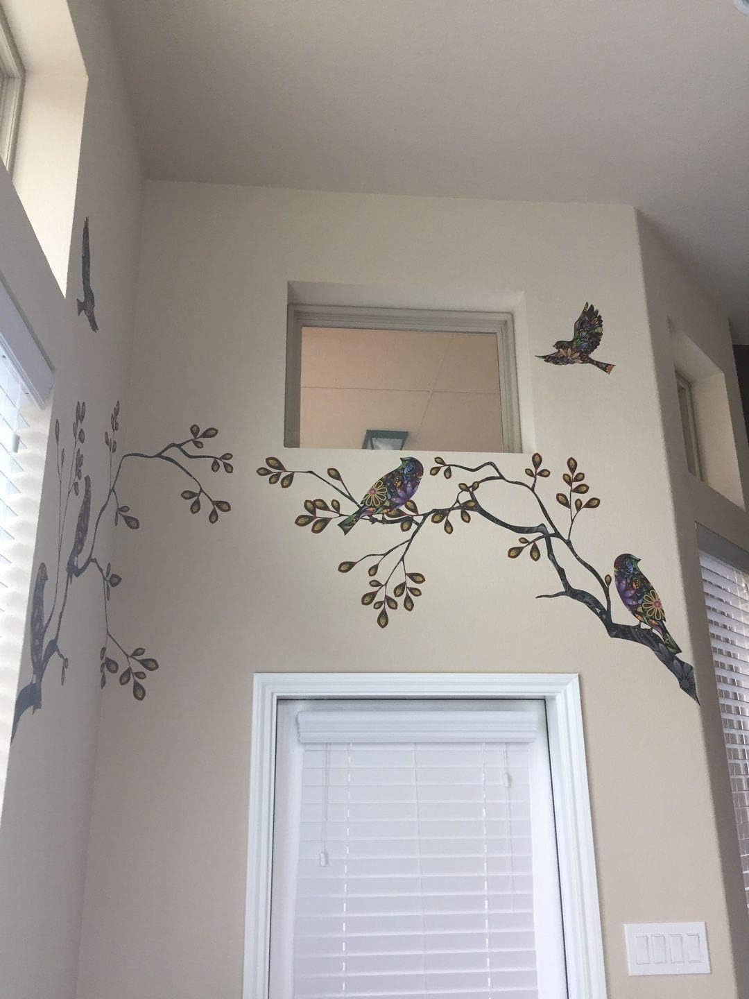 My Wonderful Walls Birds and Branch Decal Wall Sticker (Direction: Up on Right)
