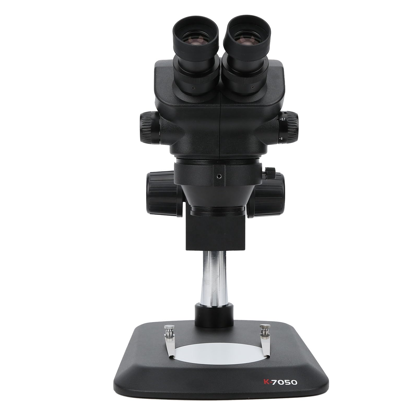 Cocoarm Microscopio Biológico Microscopio Estéreo de Plástico K 7050 Zoom de 7 a 50x Cabeza Binocular de 45 Grados Oculares 10x Distancia de Trabajo de 10 Cm para Reparación de Teléfonos PCB