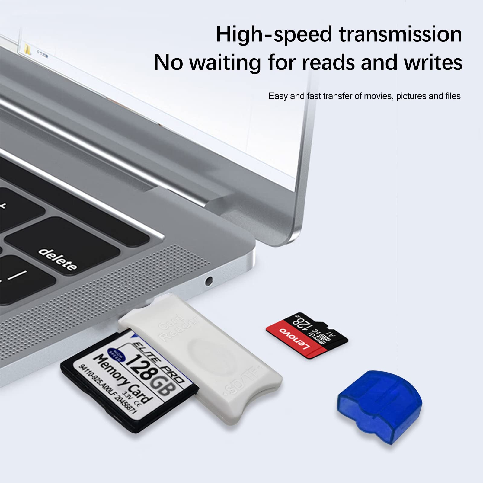 lettore di schede USB SD per PC, adattatore da Micro SD a USB, lettore di schede per lettore di schede di memoria della fotocamera, lettore di schede per laptop