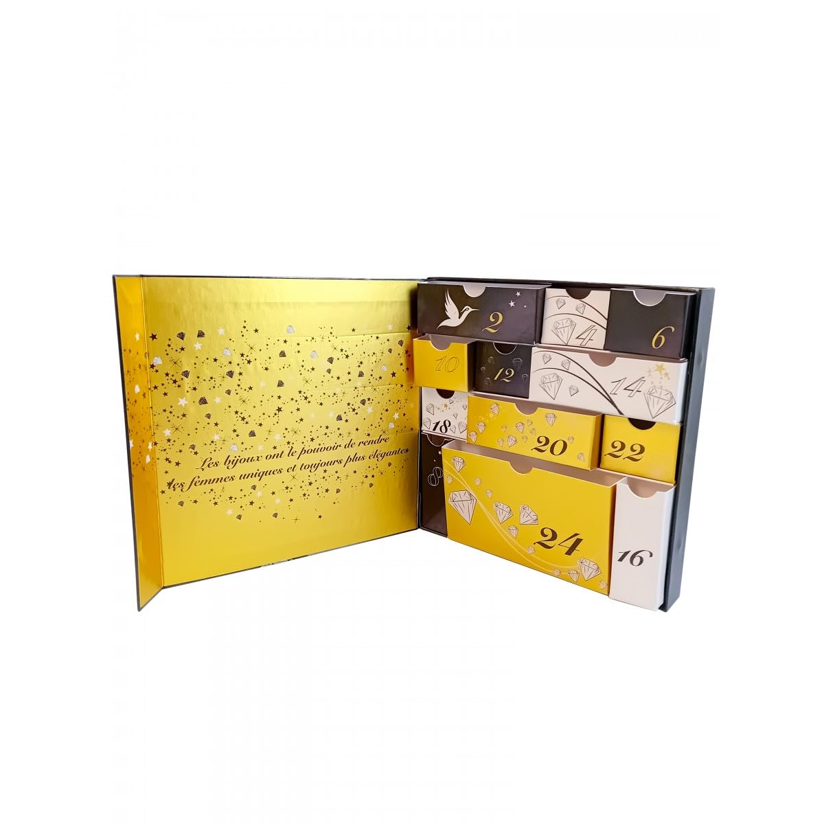 Calendario de Adviento de Alivio: 11 joyas y 1 reloj de diamante auténtico