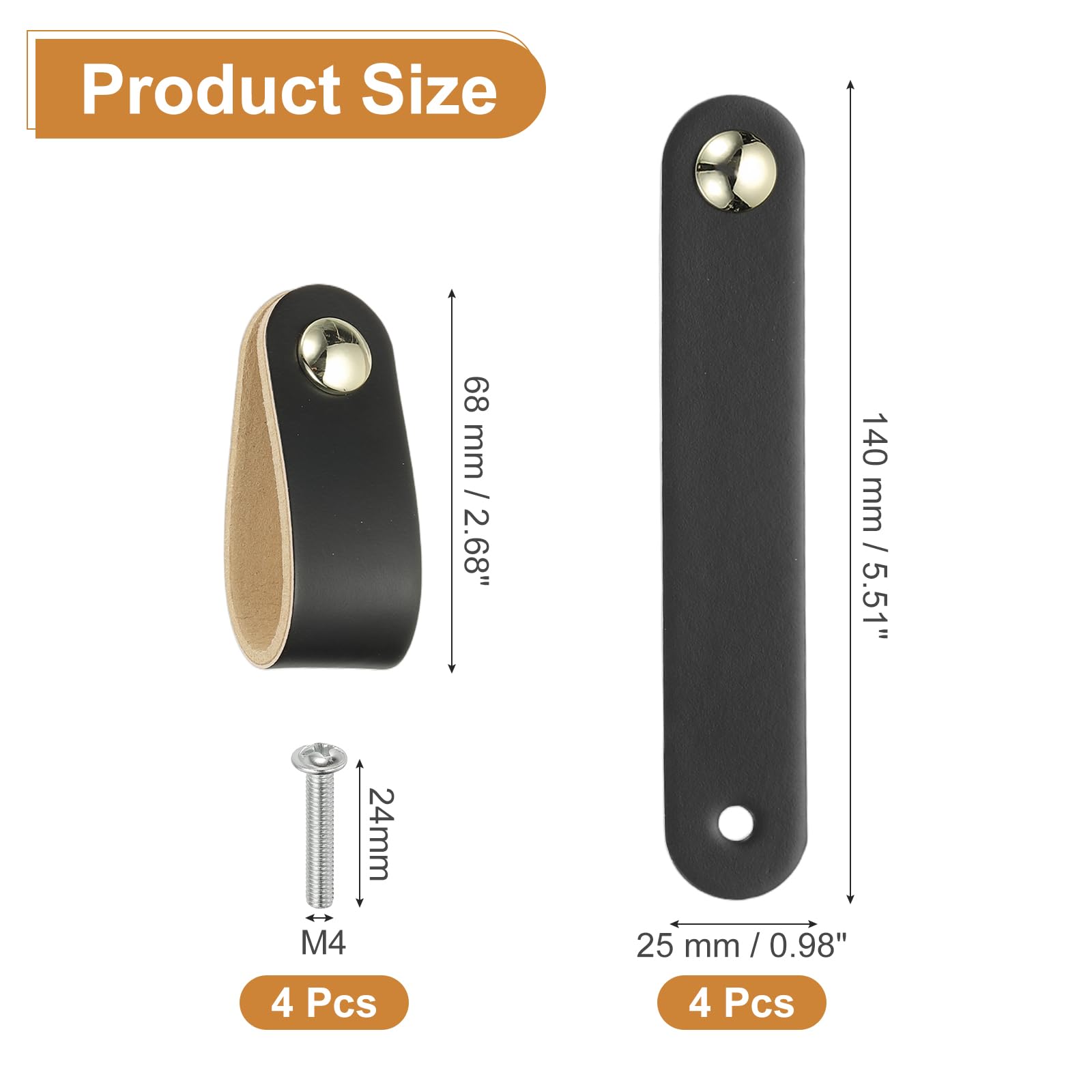 PATIKIL Leather Drawer Pulls - Image 2