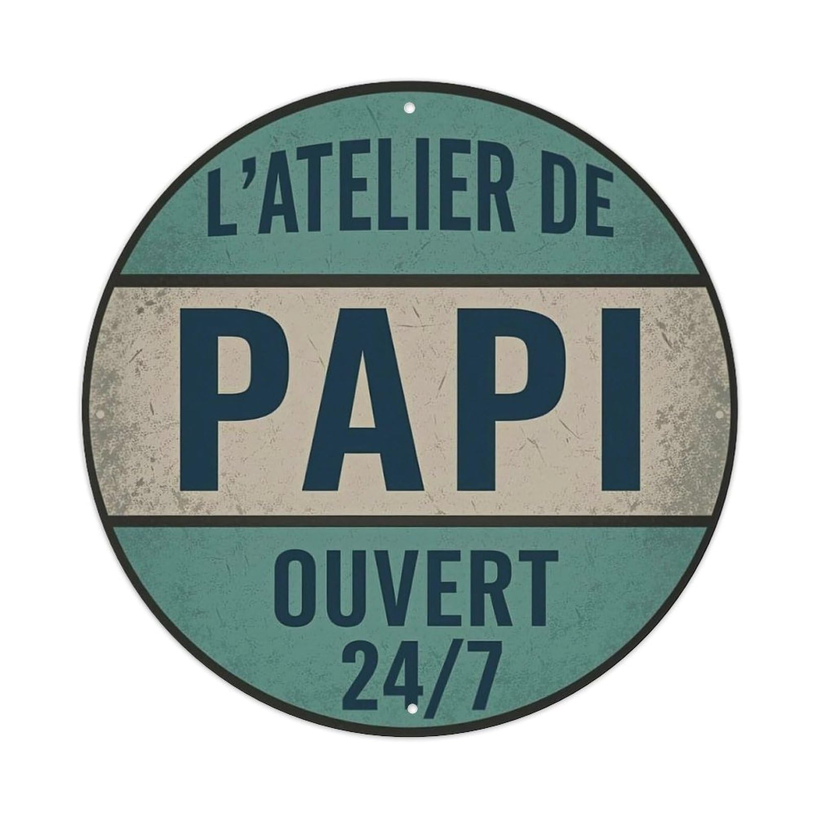 The Workshop Of Grandpa Open 24 7 Metal Tin Sign