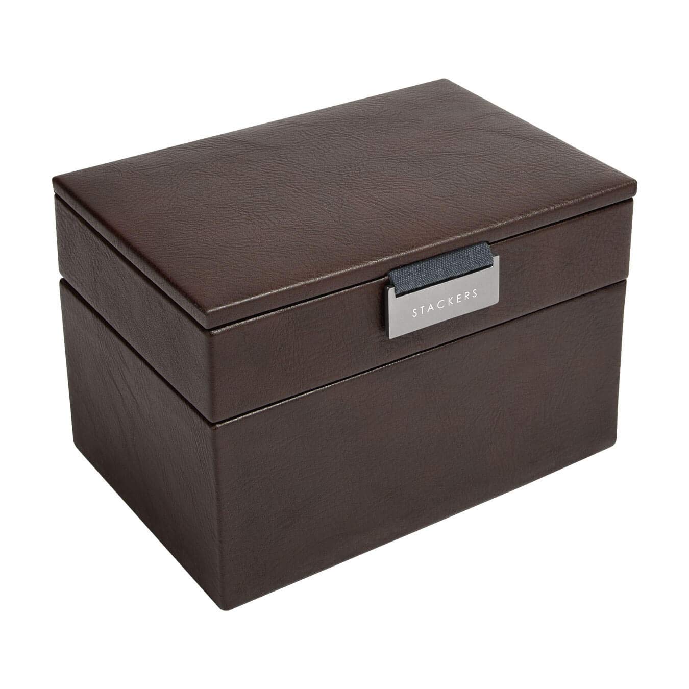 Stackers Set di orologi e gemelli marrone