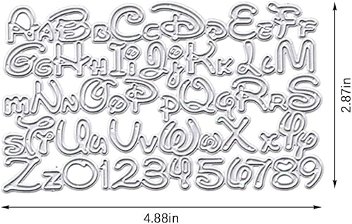 Miniatura 2 de Hying Matriz de números del alfabeto mayúsculas 26 para hacer tarjetas, mayúsculas y minúsculas, 26 letras para álbumes de recortes, papel,