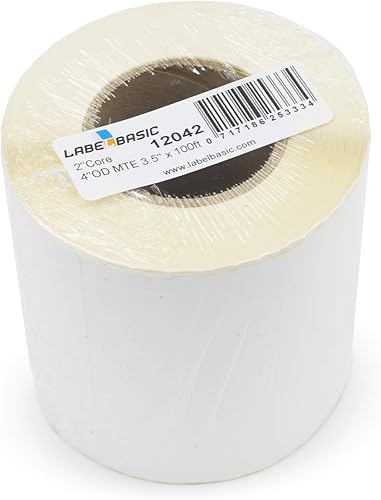 Etiquetas de inyección de tinta mate de 3.5 pulgadas continuas para Epson TM-C3500, TM-C3400, Primera LX500 y LX400, etiquetas de 100 pies/rollo en