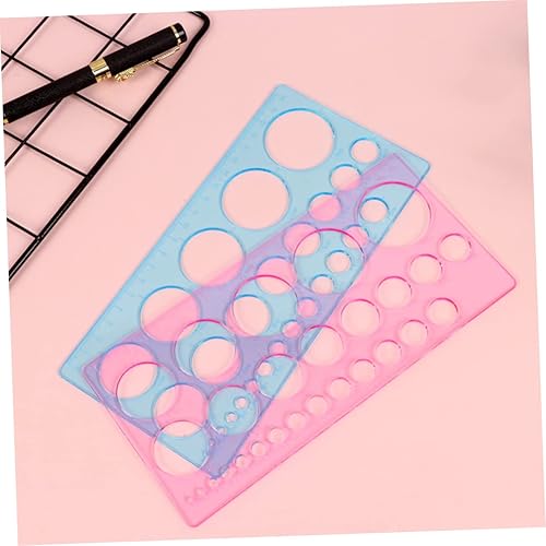 Miniatura 9 de Ciieeo Regla recta 8pcs El círculo cinta métrica dibujo dibujo regla recta