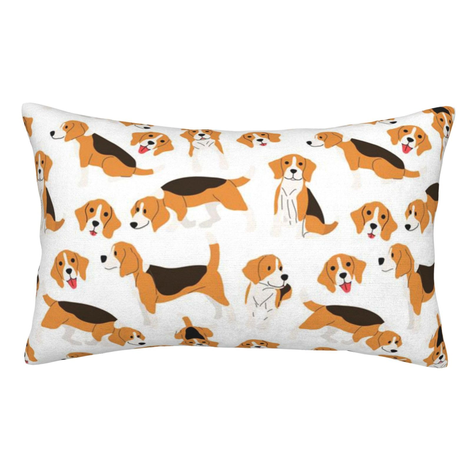 WKSGDSG Soft Plush Pillow Cover For Sofa & Bed, Dog, Standard Furry Throw Pillow Case 35x50 cm, Decorative Cushion Cover For Bedroom Living Room Decor, Hidden Zipper Pillowcases For All Seasons